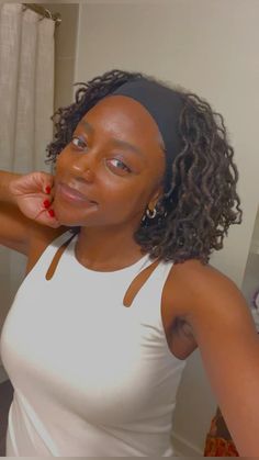 Micro Locs, Two Strand Twists, Wide Headband, Natural Hair Styles