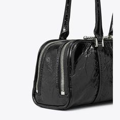 Soft and lightweight, our Mini Crinkle Leather Marshmallow Satchel has a '90s-inspired shape and the double-zip silhouette keeps things organized. Carry it over the shoulder by its slim straps or hugged as an oversized clutch. Finished with ball-and-chain pulls and a subtle embossed metallic Double T. Oversized Clutch, Womens Designer Handbags, 90s Inspired, Designer Shoulder Bags, New Fragrances, Wallet Accessories, Handbag Shoes, New Handbags, Designer Handbags