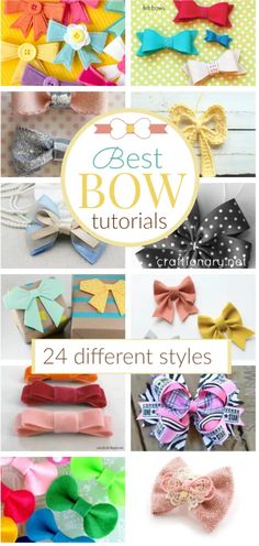 different types of bows are shown in this collage with the words best bow tutors