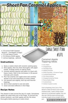 the instructions for how to make an apple cake