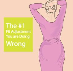 a woman in a pink dress with her hands on her head and the words, the 1 fit adjustments you are doing wrong