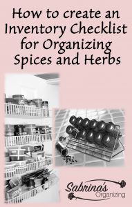 an advertisement for organizing spices and herbs