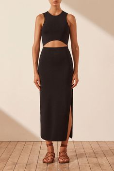 Basic Midi Skirt With Split | Black | Skirts | Shona Joy – Shona Joy International Straight Skirt Outfits, Skirt Outfit Summer, Skirt With Split, Black Skirts, Shona Joy, Midi Length Skirts, Black Midi Skirt, Black Midi, Skirt Outfit