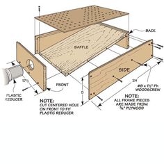 the plans for an outdoor storage box are shown with measurements and instructions on how to build it