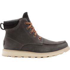 SOREL Madson II Moc Toe WP Boot - Men's - Footwear Mens Rugged Boots, Light Brown Boots, Extra Wide Shoes, Mens Rugged, Moc Toe Boots, Rugged Boots, Mens Boots Casual, Mens Snow Boots, Wide Shoes