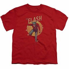 The Flash Cricle & Stars Kids Youth T Shirt Licensed DC Comics Tee Red The Flash Cricle & Stars Kids Youth T Shirt Licensed DC Comics Tee Red The Flash Circle & Stars Kids Youth T Shirt Item Description: The Flash Circle & Stars Kids Youth t-shirt is made from 100% pre-shrunk medium weight cotton.   Kids Youth t-shirt is made from 100% pre-shrunk medium weight cotton.  Every item we sell is original and fully licensed. If a shirt is designated as "distressed", the design contains intentional ski Red Pop Culture Fan Merchandise Shirt, Dc Comics Flash, Scott Pilgrim, The Circle, The Flash, Dc Comics, Timeless Fashion, Shirt Style, Kids Tshirts