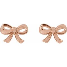 Earring Back Type Included: Friction Backs Included Earring Type: Stud Earring Dimensions: 12.02x8.62 mm Bow Earring, Bamboo Earrings, Earring Collection, Bow Jewelry, Baby Jewelry, Dope Jewelry, Gold Earrings Designs, Jewelry Lookbook, Couture Jewelry