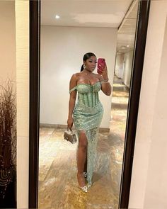 Asoebi Wedding Styles, Pink Asoebi, Green Formal Gown, Prom Dress Green, Sheath Prom Dress, Asoebi Style