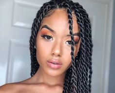 Protective Styles For Natural Hair Twists, Bob Marley Hairstyles Braids, Marley Twist Hairstyles Medium, Bob Marley Braids, Black Woman Hair Styles, Medium Marley Twists, Marley Twist Styles, Medium Twist Braids, Protective Styles For Natural Hair