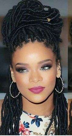 Rihanna Braids, Locs Styles, Faux Locs Hairstyles, Stunning Hairstyles, Natural Hair Twists, Protective Hairstyles Braids, Dread Hairstyles