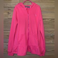 Girls Zipup Hooded Jacket. Bright Pink, Very Soft, Never Worn, Washed Once. Like New Condition. Size 10 Pink Fall Hoodie For School, Pink Hoodie For School In Fall, Zipup Hoodie, Zip Up Hoodies, Kids Jacket, Hoodie Jacket, Bright Pink, Hooded Jacket, Zip Ups