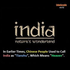 an advertisement with the words india written in different colors and font, on a black background