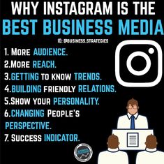 a poster with the words why instagram is the best business media