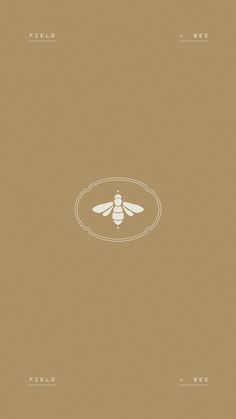 a bee on a brown background with the words field above it