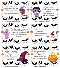 halloween printables with words and pictures for kids to use on their own walls