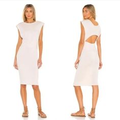 Nwt Cutout Detail Bodycon Sillhouette Cotton Blend. Hand Wash. Unlined. Elasticized Waist. Back Cut-Out Detail. Lightweight Jersey Fabric. Imported. Cutout Midi Dress, Opal Color, Jersey Fabric, Cut Out, Opal, Midi Dress, Hand Wash, Cotton Blend, Cream