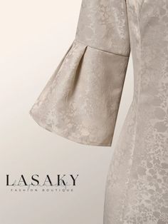 Lasaky - Classic Regular Fit Midi Wedding Dress with Elegant Styling Elegant Dresses With Fitted Bodice For Ceremonies, Elegant Spring Ceremony Dresses, Elegant Fitted Mother Of The Bride Dress For Ceremony, Fitted Dress For Spring Ceremonies, Elegant Fitted Dress For Ceremonies, Spring Ceremony Fitted Dress, Elegant Midi Dress Wedding, Midi Dress Wedding, Midi Wedding Dress