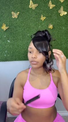 Instagram Curly Bun, S Curl, Heat Styling, Updo Styles, Easy Updos, Big Chop, Silk Press