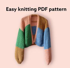 an easy knitting pattern for a cardigan sweater