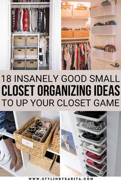 Searching for the best closet organization ideas to keep everything neat and tidy? Here are 18 of the top closet organization ideas that will actually keep your closet clutter-free. Teen Closet Organization, Maximize Small Closet, Small Walk In Closet Organization, Teen Closet, Apartment Closet Organization, Small Closet Organization Bedroom, Organizing Walk In Closet, Clever Closet