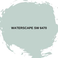 the words waterscape sw 6170 in black on a light green background