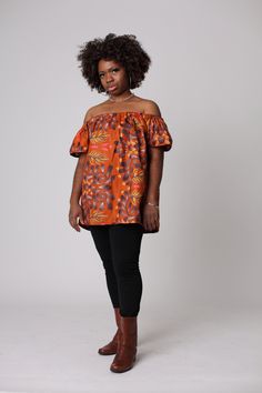 Classy and simple African Elastic Top/ African Blouse. Whether you opt to dress up or dress down, its perfect for any outing. Wear this with any regular pants or jeans or skirt of your choosing and you are sure to stand out of the crowd. Kindly indicate the fabric No. of your choice in the note to seller option. At your request, a better picture of any fabric you are considering can be provided. However, to ensure a perfect fit please provide your waist, bust, and length measurements in the note African Blouses, Women Tunic, Elastic Top, Cropped Tube Top, Womens Tunics, African Women, African Clothing, Maternity Fashion, Dressed Down