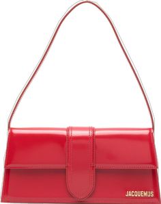 Elegant Red Bag With Glossy Finish, Red Leather Bags With Glossy Finish, Chic Red Bag With Glossy Finish, Red Glossy Formal Bags, Formal Red Bag With Glossy Finish, Formal Red Bags With Glossy Finish, Classic Red Bag With Glossy Finish, Designer Red Shoulder Bag With Magnetic Closure, Classic Red Shoulder Bag With Magnetic Closure