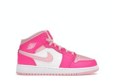 Check out the Jordan 1 Mid Fierce Pink (GS) available on @StockX Pink 2023, Pink Jordans, Cute Nike Outfits, Preppy Shoes, 2023 Color, Western Wear Outfits, Cute Nike Shoes, Jordan Sneakers, Cute Nikes