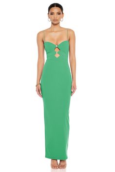 Nookie Muse Gown - Verde - SHOPJAUS - JAUS Long Green Dress, Pretty Prom Dresses