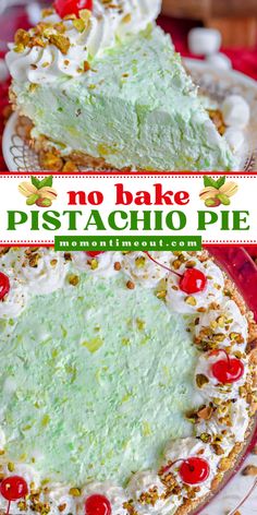 This easy St. Patrick's Day treat only takes minutes to prepare! It's a St. Patrick's Day dessert recipe for a pistachio pudding pie. Extra creamy and delicious, this No Bake Pistachio Pie is irresistible! Save this pin! Strawberry Ice Box Pie, Pistachio Pudding Pie, Fun Summer Desserts, Pistachio Pudding Dessert, Easy And Quick Desserts, Best Party Foods, 3 Ingredients Cookies, Pistachio Pie