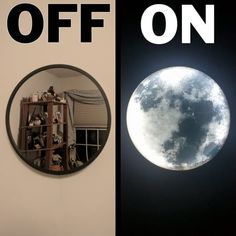 200+ Aesthetic Cozy Halloween Bedroom Decor Ideas to Try in 2024 | Indoor Halloween Decorations Minimalistic Mirror, Moon Gift Ideas, Halloween Candlesticks, Modern Night Light, Apartment Shopping, Moon Mirror, Lamp Ideas, Chill Room, Pinterest Contest