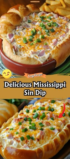 delicious mississpii san dip recipe with ham and cheese