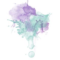 watercolor paint splattered on white paper with green and purple colors in the background