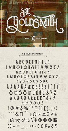 an old fashioned font and numbers are displayed in this type of typogramm