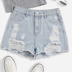 Shein Teen Cutoff Distressed Blue Jean Denim Shorts Brand New, Never Worn Size: 10 - 11 Years Old Teen Shein Bottoms, Teen Jeans, Cute Middle School Outfits, Teen Shorts, Old Outfits, Summer Shorts Denim, Summer Outfits For Teens, Trendy Outfits For Teens, Cute Preppy Outfits