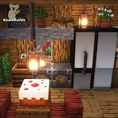 an image of a living room in minecraft