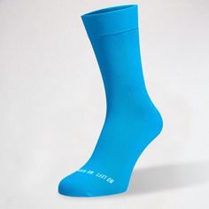 This is a zero water footprint product. 172 litres of water used in the production of this sock is given back to people who don’t have basic access to clean drinking water. Onesck is a supporter of Charity:Water Sold individually. Not as a pair. Buy this to replace a missing sock or buy lots of different colours to mix and match socks in whichever colours you choose to build your own collection. Product Information: Material: 80% Finest Combed Cotton, 18% Polyamide, 2% Elastane Comfort: Seamless Blue Anti-odor Functional Socks, Blue Anti-odor Socks For Outdoor, Odd Socks, Water Footprint, Charity Water, Clean Drinking, Heels Patterns, Clean Drinking Water, Blue Socks