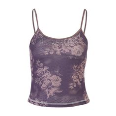 Purple Crop Top, Crop Cami Top, Girls Crop Tops, Middle Age Fashion, Lace Cami Top, Vintage Floral Pattern, Cropped Cami, Cami Crop Top, Mode Inspo