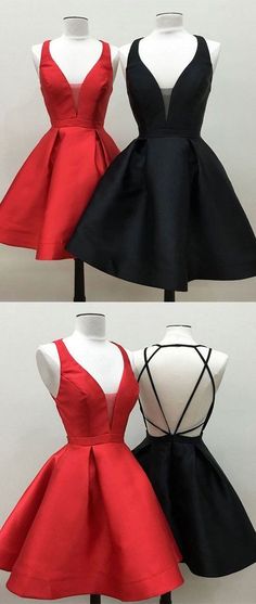 Homecoing Dresses, Black Graduation Dress, Cute Homecoming Dresses, Black Homecoming Dress, Satin Homecoming Dress, Cheap Homecoming Dresses, Prom Dresses 2018, Red Homecoming Dresses, Hoco Dress