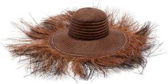 Greenpacha - Morea Fringed Toquilla-straw Hat - Womens - Brown Neutral Dress, Friends In Love, Black Stripes, Straw