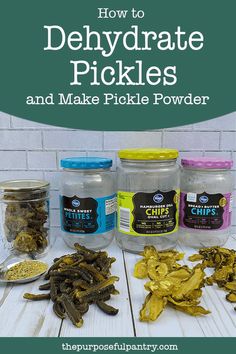 how to dehydraate pickles and make pickle powdered food in jars