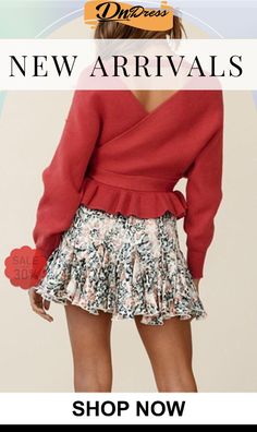 V-neck Slim Belt Sweater V-neck Sweater With Floral Print For Fall, Spring Fitted V-neck Sweater, Winter Floral Print V-neck Top, V-neck Sweater For Spring Day Out, Red V-neck Sweater For Spring, Spring V-neck Sweater For Day Out, Fitted Casual V-neck Sweater For Spring, Chic V-neck Sweater For Spring, Slimmer Belt