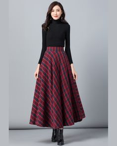 * A high-end long wool skirt, with wide elastic waist on back, very cool. * Made of wool blends, fully lined and with two side pockets. * Can custom make waist size and skirt length. * Material: Outer-50% wool, 50% polyester; lining-100% polyester * Washing instructions: Dry Clean Only * Size: True to US size, US 0-US 20 are available, you can let us know your usual size and height in your order. * Shipping: Free shipping Processing time : 5-7 Business days Delivery time : 7-20 Business days Tra Winter Wool Pleated Maxi Skirt, Winter Wool Lined Maxi Skirt, Wool Lined Maxi Skirt For Winter, Winter Full Skirt Maxi Skirt With Lining, Fall Wide Leg Lined Maxi Skirt, Long Flowy Wool Skirt, Chic Full Maxi Skirt For Winter, Fall Wool Lined Maxi Skirt, Fall Wide Leg Wool Skirt