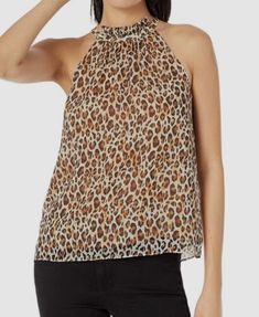 (eBay) Find many great new & used options and get the best deals for $198 Joie Women's Brown Silk Leopard Print Epine Blouse Top Plus Size 1X at the best online prices at eBay! Free shipping for many products! Chic Leopard Print Tops For Spring, Elegant Leopard Print Blouse For Summer, Chic Leopard Print Summer Tops, Elegant Sleeveless Leopard Print Tops, Fitted Leopard Print Camisole, Summer Leopard Print V-neck Blouse, Fall Leopard Print Button-up Blouse, Cheap Leopard Print V-neck Tops, Sleeveless Leopard Print Top With Built-in Bra