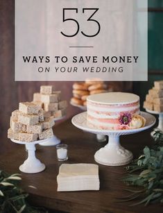 a table topped with cakes and desserts on top of it