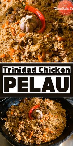 The Ultimate Trinidad Chicken Pelau Recipe Trinidad Chicken Pelau, Trinidad Chicken Recipes, Pilau Rice Recipe Trinidad, Palau Trinidad, Trini Pelau Recipe, Pelau Recipe Trinidad Chicken, Easy Trinidadian Recipes, Trinidad And Tobago Recipes, Trinidadian Pelau