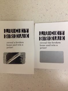 two brochures with the words monkey break on them