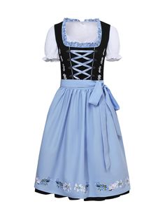 PRICES MAY VARY. Material: The Oktoberfest Dirndl Dress is made of Polyester and Cotton, breathable and skin-friendly, you can feel soft and comfortable when you wear it Design: Square Neck A-Line Dress/ Floral Embroidery Apron/ Puff Short Sleeve Mini Blouse/ Knee Length/ Traditional Vintage Oktoberfest Carnival Style Occasions: This Oktoberfest Costume Dress is perfect for Oktoberfest Carnival, Halloween, Cosplay Party, Cocktail, Evening Party, etc Package: Dirndl Dress, Apron, Blouse, 3 Pieces Vintage Oktoberfest, Dirndl Dress Traditional, German Dirndl Dress, Embroidery Aprons, German Dress Dirndl, Carnival Holiday, Oktoberfest Costume, Oktoberfest Halloween, Dress Apron