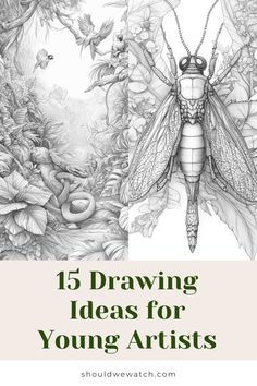 Inspire Joy with 15 Creative Drawing Ideas for Kids Pencil Sketches Easy Cute, Art Sketches Inspiration To Draw, Advanced Drawing Projects, Weird Drawing Ideas Easy, Detailed Drawings Pencil, Forest Pencil Drawing, Pencil Drawings Easy Sketches, Natural Forms Sketchbook, Sketch Book Art Ideas