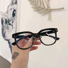 Black Glasses Aesthetic, Spectacles Women, Browline Glasses, Fancy Glasses, Specs Frame